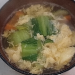チンゲン菜のかきたまスープ